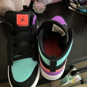 Jordan mid 1 size 1.5 multi color